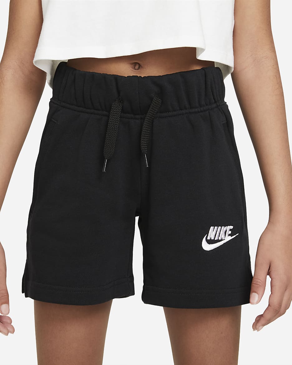 Nike Sportswear Club Older Kids Girls French Terry Shorts. Nike MY